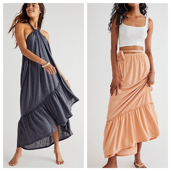 Free People Other - Free People | FP Beach Coral Convertible Maxi Skirt Dress Coverup